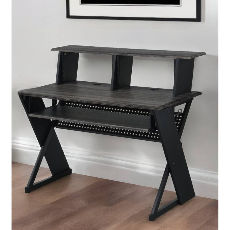 47" Black Computer Desk - Black