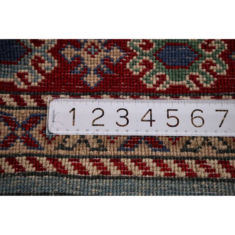 Oriental Multi-Color Kazak Area Rug Handmade Wool Carpet - 3'11" x 6'0"