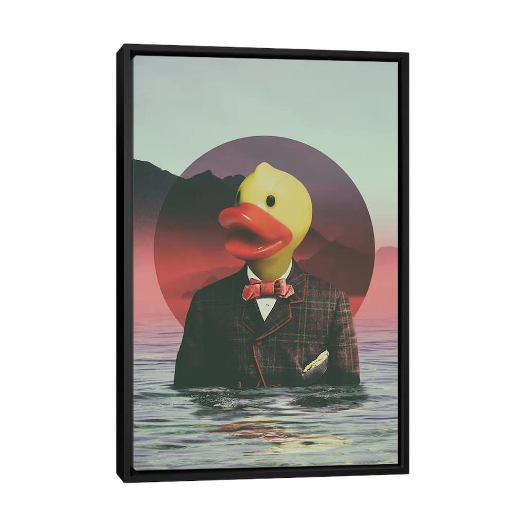 iCanvas "Rubber Ducky" by Ali Gulec Framed Canvas Print