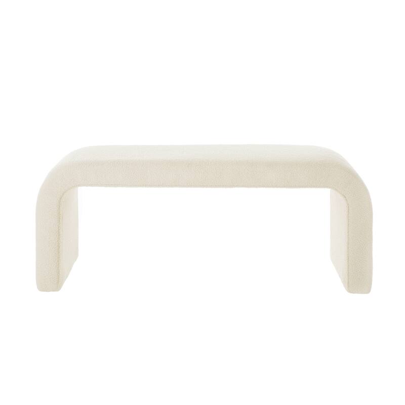 3-Piece End of Bed Bench Set with 2 Small Benches, Teddy Ottoman Bench Sofa Footrest for Entryway, Living Room
