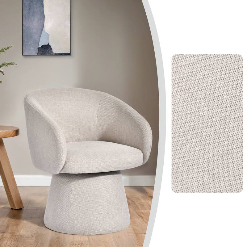 Modern 24.8" Upholstered Swiveling Dining Chair