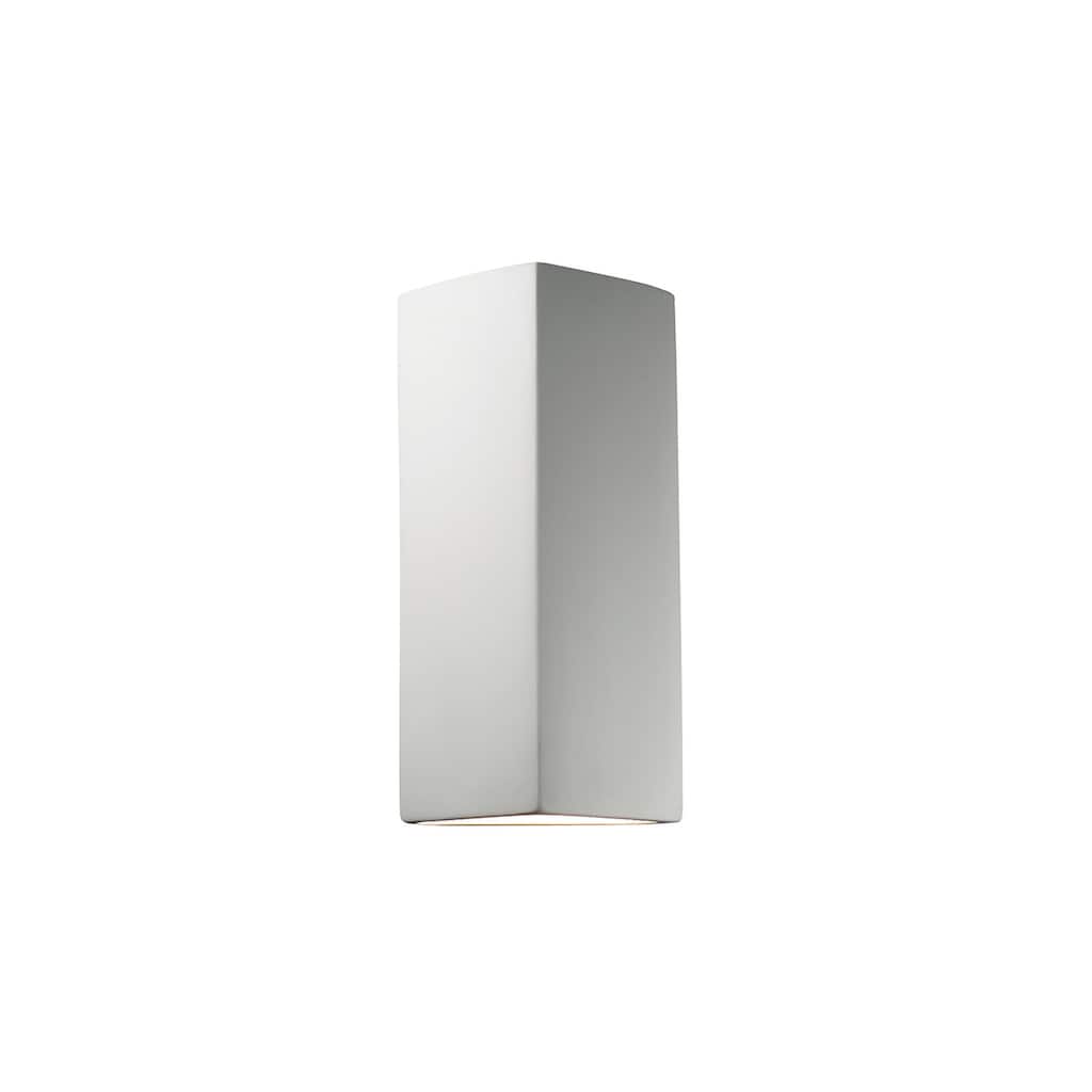 Strick & Bolton Wes 2-light ADA Peaked Rectangle Ceramic Sconce