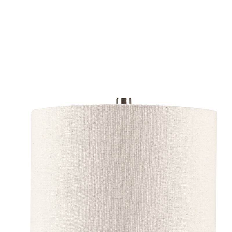 INK+IVY Tristan Triangular Ceramic and Wood Table Lamp