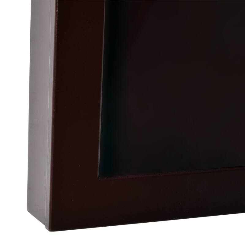 HOMCOM 24" x 32" Sports Jersey Memorabilia Shadow Box Frame Acrylic Display Case - Cherry Brown