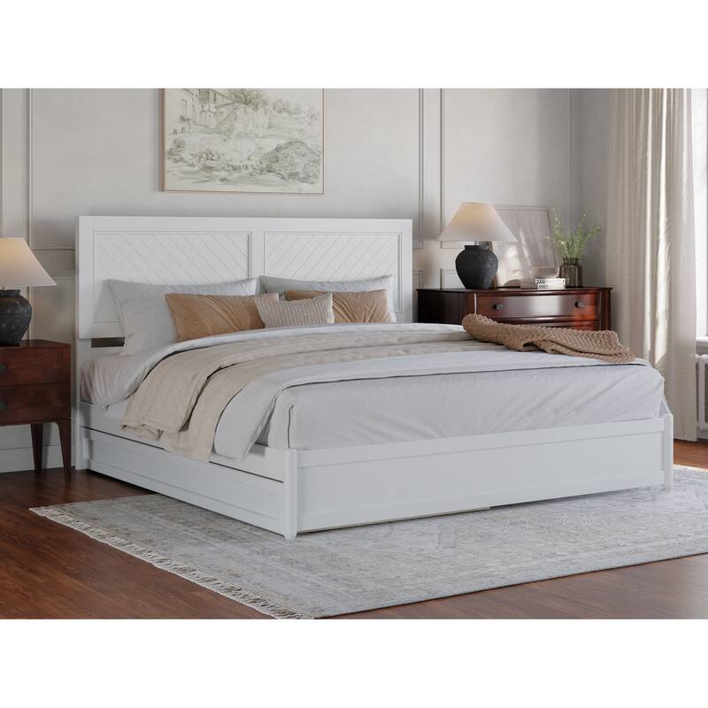 Clayton Platform Bed with Panel Footboard and Storage Drawers