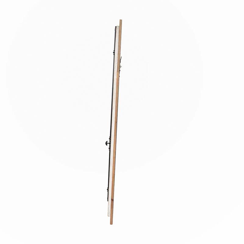 27.5" x 3" x 48" Arch Wood Wall Mirror