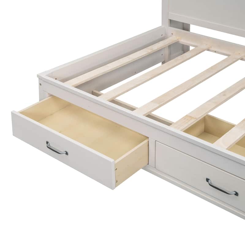 Wooden sofa bed with 3 storage drawers