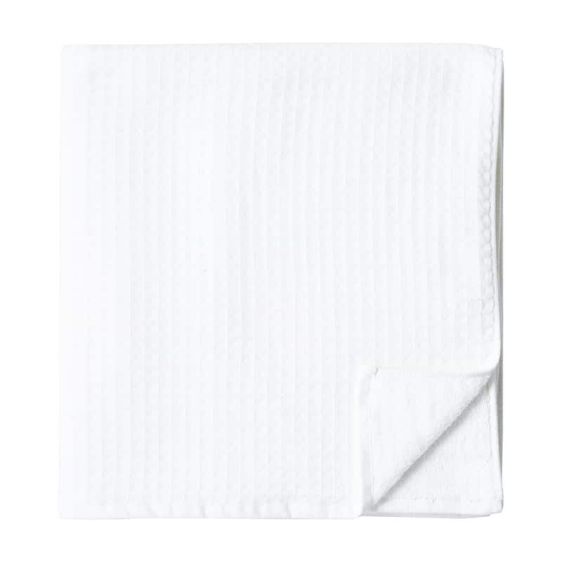 Waffle Twist Bath Towel - Bath Towel - White