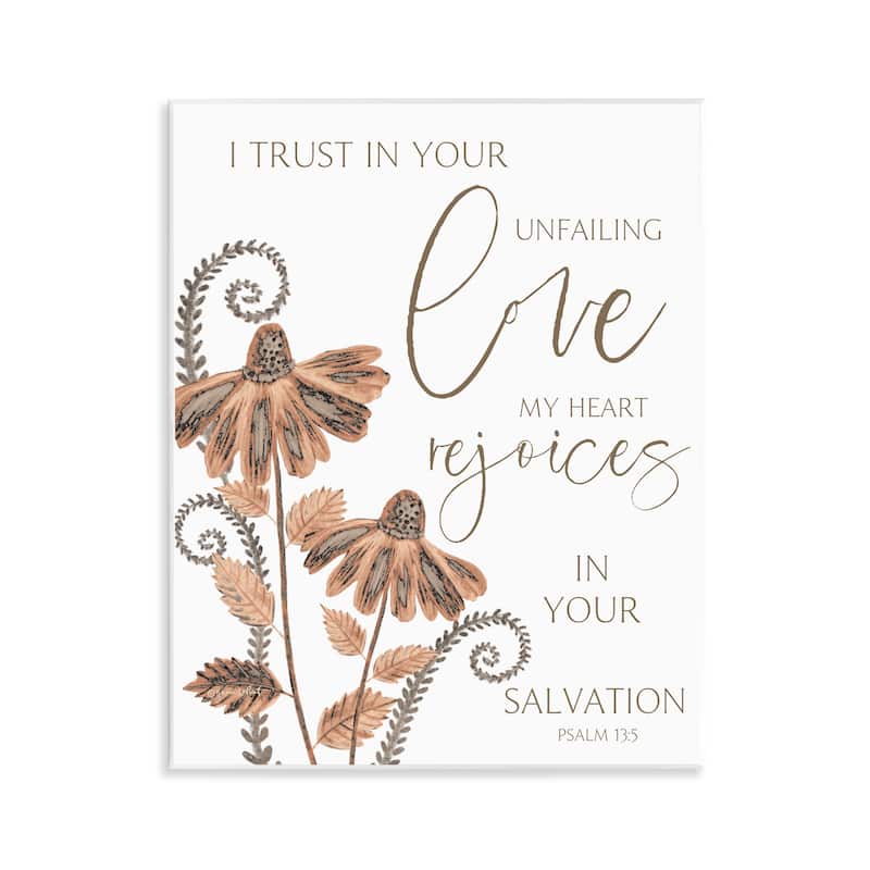 Stupell Trust In Your Unfailing Love Wall Plaque Art Design By Annie LaPoint - 11 x 14