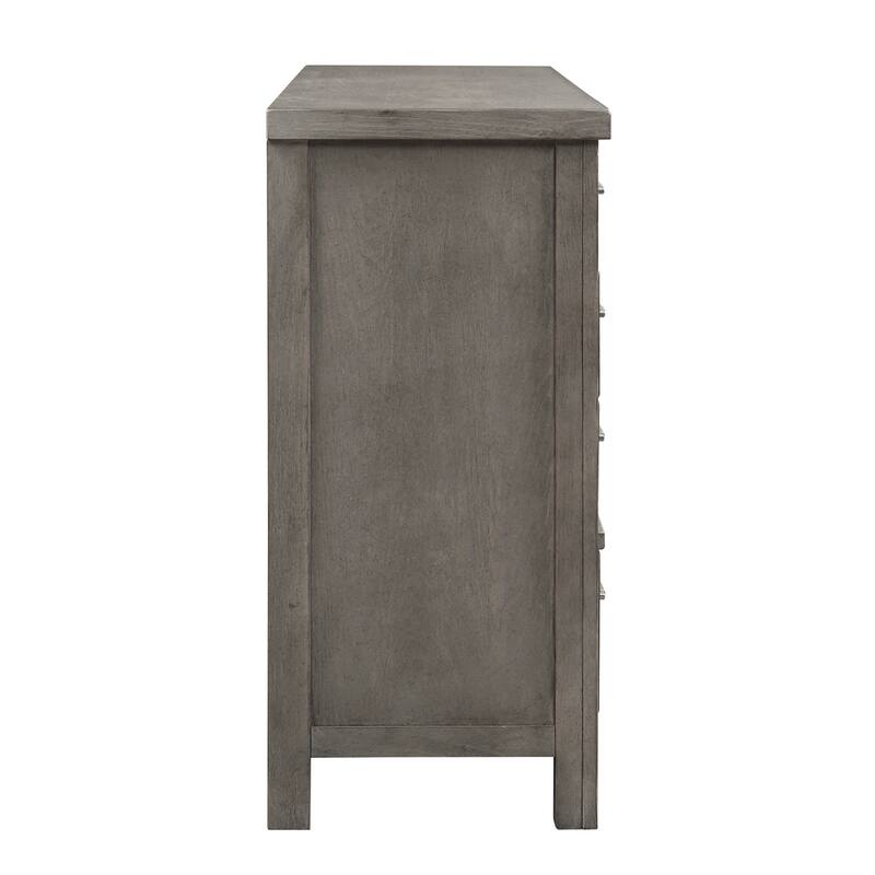 Modern Farmhouse Dusty Charcoal Distressed Dresser & Mirror