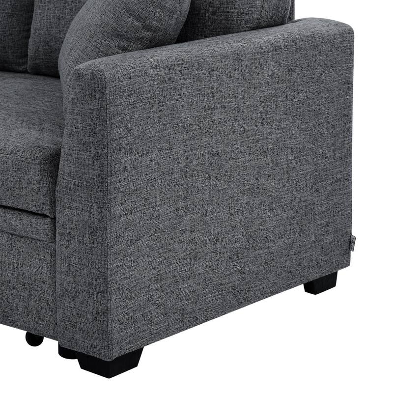 83 in. Modern Wide Pull-Out Modular Sofa Bed for Living Space