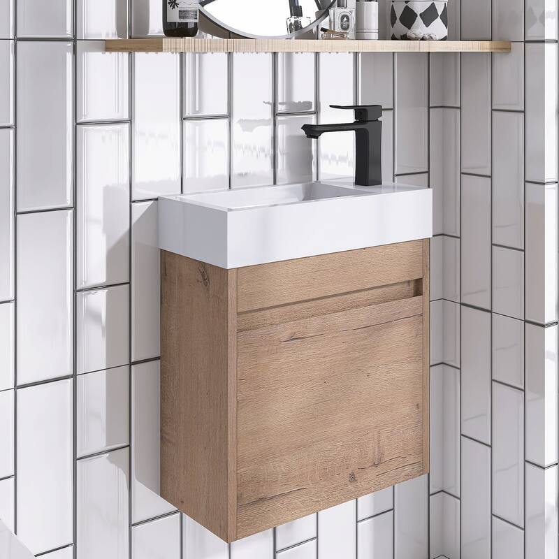 18 in.Mini Bath Vanity Set with Cultured Marble Vanity Top