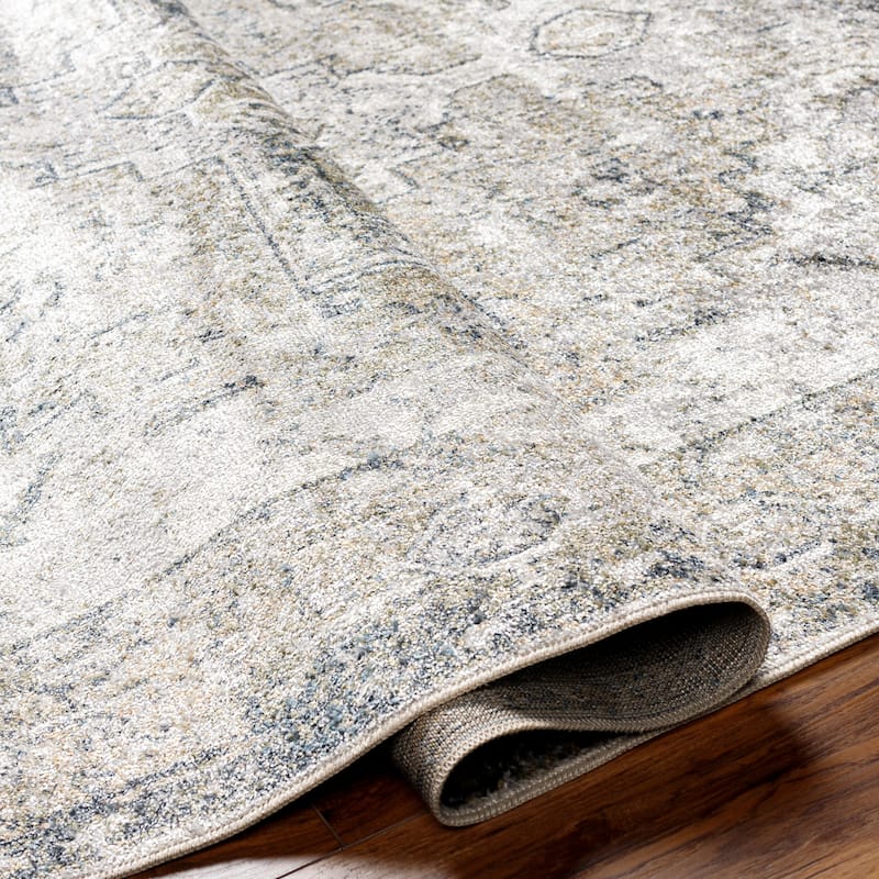 Livabliss Traditional Lillian Medallion Washable Area Rug