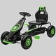preview thumbnail 3 of 1, Pedal Go Kart for Kids with Handbrake, Reverse Gear, Rubber Wheels, Suspension, and Adjustable Seat, Ages 5-12 Green