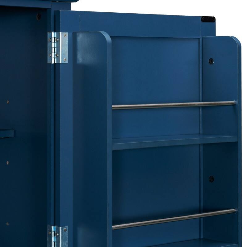 Freestanding 72"Tall Kitchen Pantry with Drawers, Door Shelves, Adjustable Shelves and Pull-out Trays