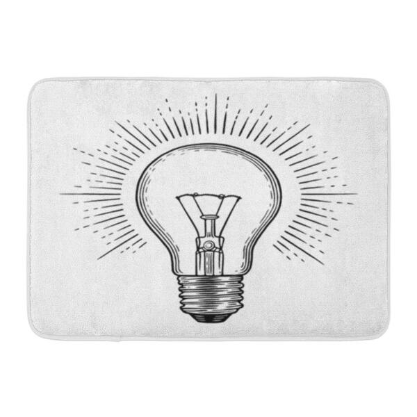 Shop Vintage Engraving Light Bulb Lightbulb Lamp Draw Doormat Floor Rug Bath Mat 23 6x15 7 Inch Multi On Sale Overstock 31777698