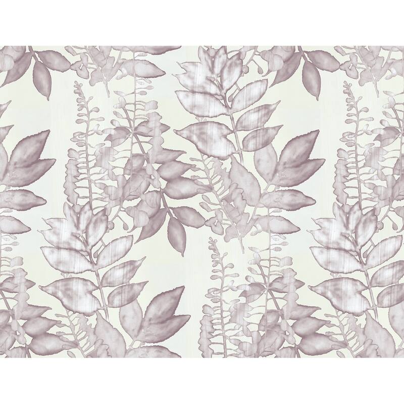 Seabrook Designs Eden Watercolor Leaves Unpasted Wallpaper