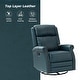 preview thumbnail 28 of 34, Alina Modern 20''w Genuine Leather Swivel Rocker Nursery Manual Recliner Chair with Rolled Arms by HULALA HOME