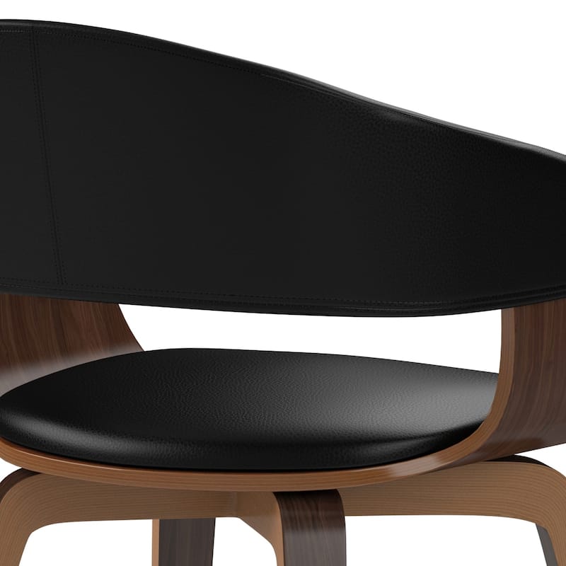 WYNDENHALL Calinda Mid Century Modern Bentwood Single Dining Chair - 20.5"w x 21.7"d x 30.9"h