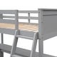 preview thumbnail 33 of 50, Modern Twin Size Wooden Loft Bed With Shelves and Desk,Solid Construction
