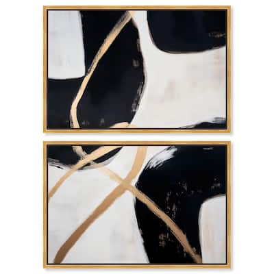 Rhythm of Contrast Canvas Set of 2 by Art Remedy