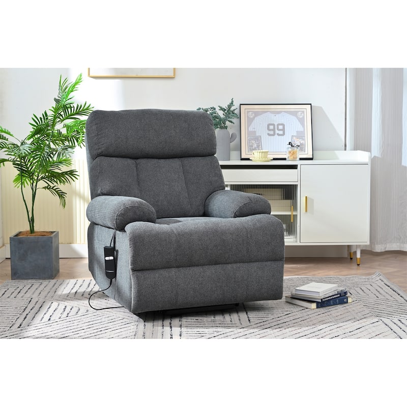 Corduroy Glider Rocking Chair with Wood Frame