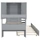 preview thumbnail 16 of 19, Nestfair Twin Size Platform Bed with Storage Headboard and Footboard, Pull Out Shelves and Twin Size Trundle
