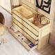 preview thumbnail 34 of 37, Wood Soild Wood Baby Changing Table with 12 Large Drawers Natural Finish Convertible Nursery Dresser Chest 59.9"x40.2" - Wood