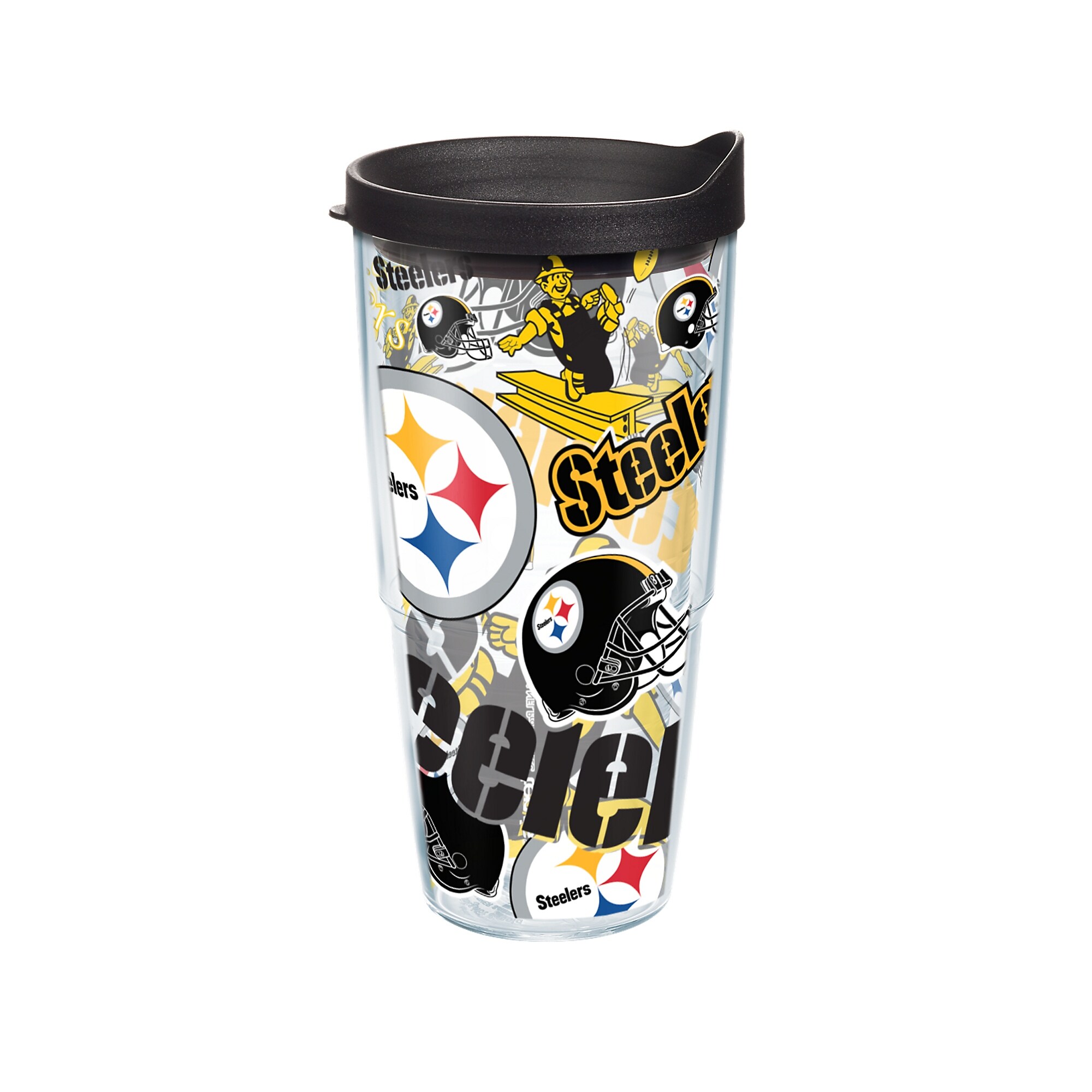 NFL Pittsburgh Steelers 16oz INSULATED TRAVEL CUP Tumbler w/ Lid by TERVIS