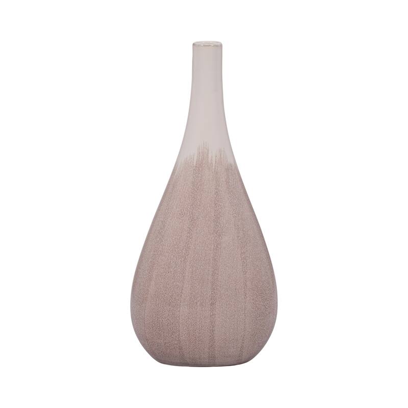 Sagebrook Home Valdiva Stoneware Vase - White, Novelty, Ombre, Elegant Home Accent in Stoneware Color
