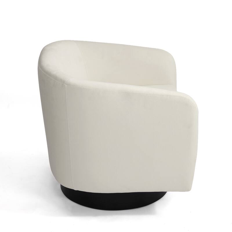 Modern Upholstered 360 degree Swivel Accent Arm Chair