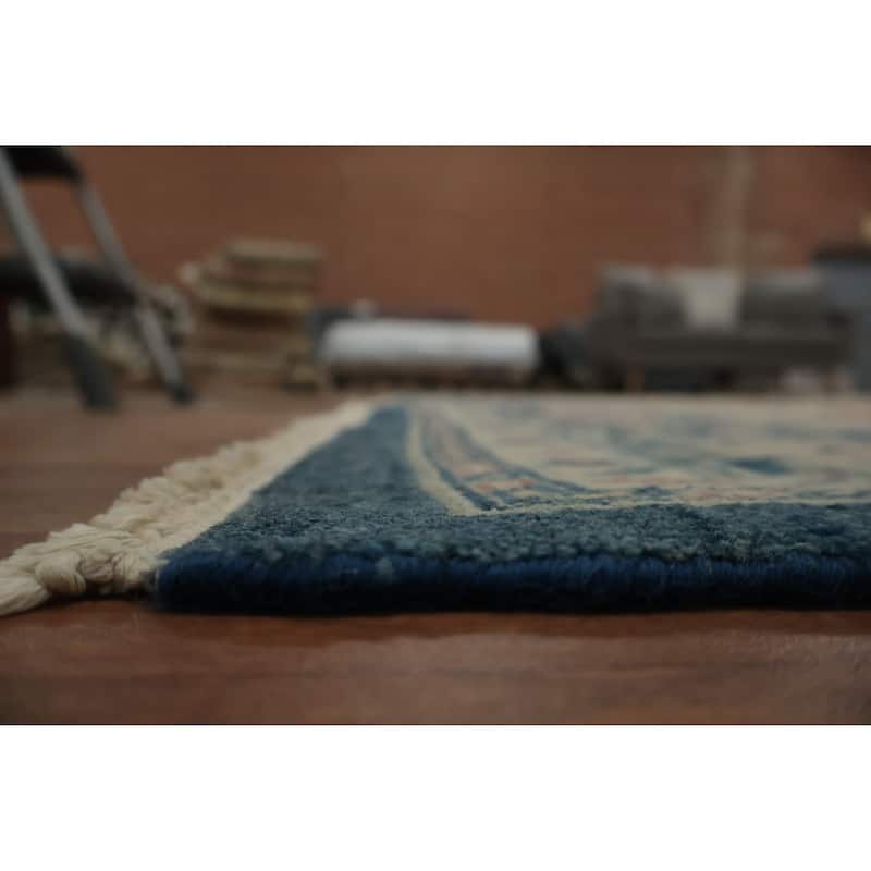 Hand Knotted Oriental 100% Wool Carpet Transitional Floral Pink Oushak Area Rug - 11' 6'' X 8' 11''