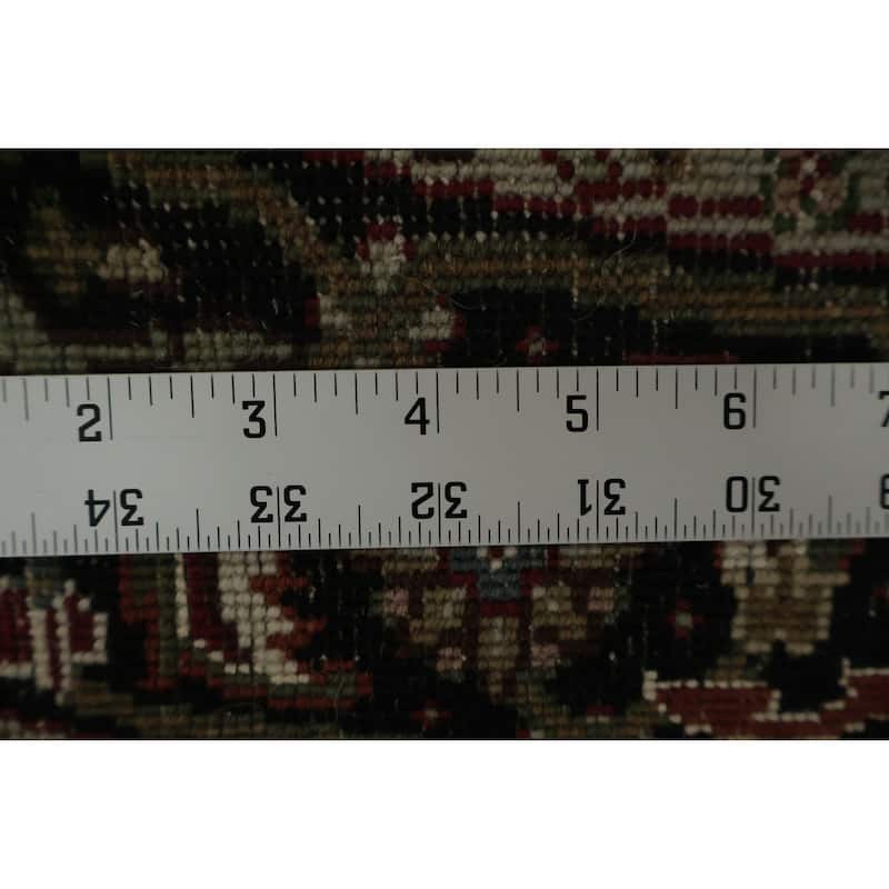 Hand Knotted Oriental 100% Wool Carpet Traditional Floral Red Tabriz-Mahi Area Rug - 4' 9'' X 4' 10''