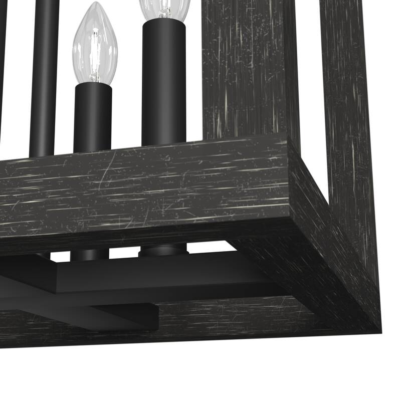 Hunter Squire Manor 12" 4-Light Pendant - Island, Dining Room, Entry - Modern Farmhouse, Transitional, Candle, Caged