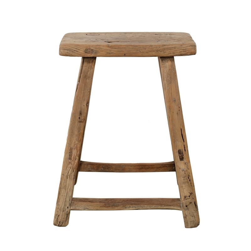 Artissance Rectangular Rustic Vintage Stool, Weathered Natural Wood Finish (Size & Finish Vary) - Approx size 12-20 in wide