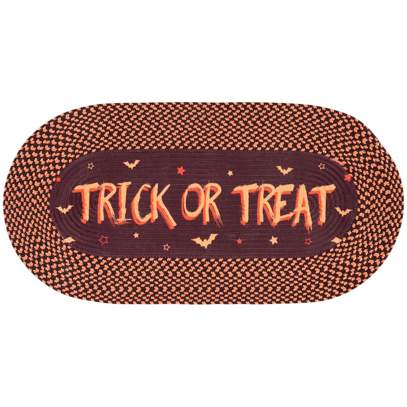 SAFAVIEH Handmade Braided Halloween Poster Azniv Rug - 1'8" x 4' Oval