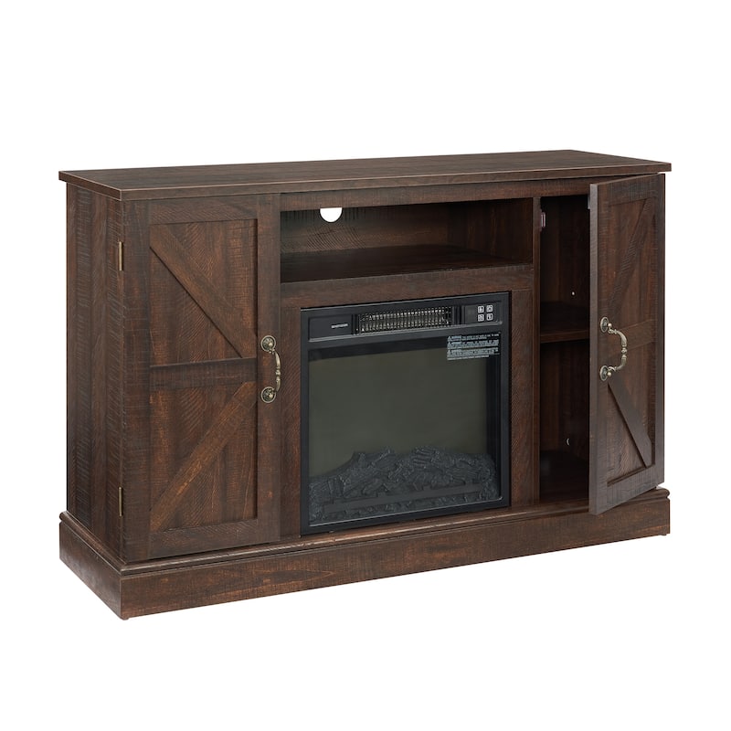 TV Stand Console with 18" Electric Fireplace Insert for TV up to 50"