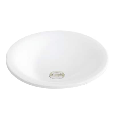 Karran Valera 18" Top Mount Vitreous China Bathroom Sink in White