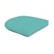 preview thumbnail 6 of 20, Sunbrella Solid Color 19.5-inch Curved Outdoor Seat Pad Canvas Aruba