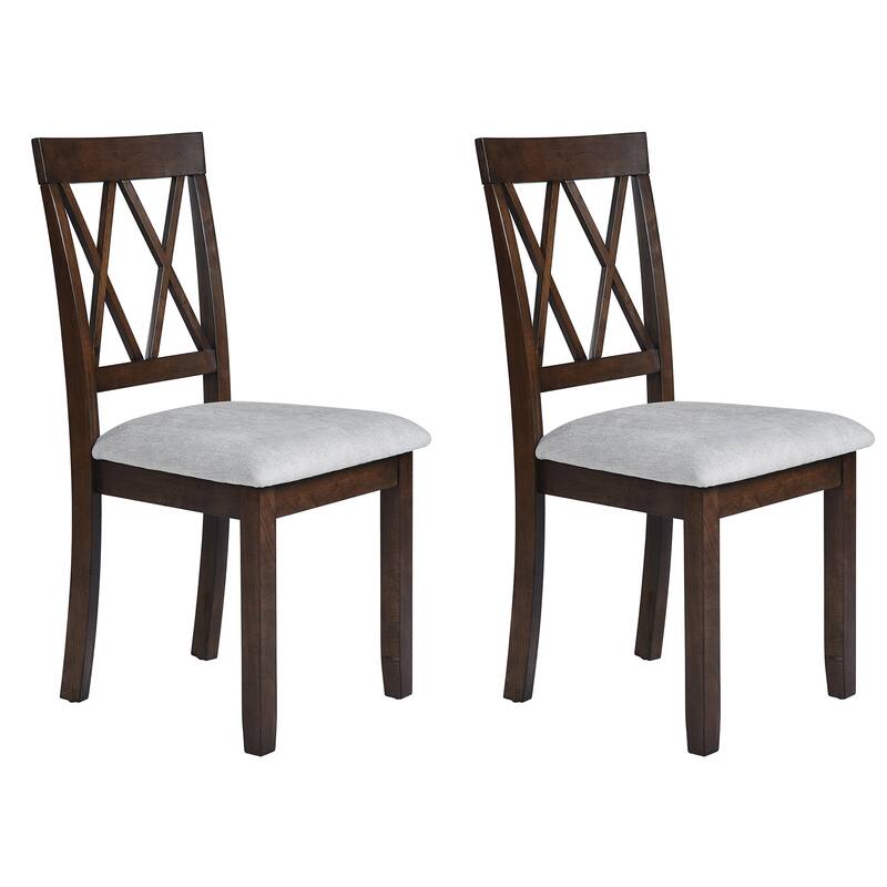 Dining Room Chairs Set of 2, Accent Diner Chairs Upholstered Fabric Side Stylish Kitchen Chairs with Solid Wood Legs and