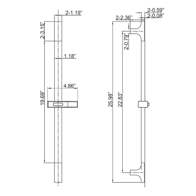 3-Function Wall Mounted Multi-Function Handheld Shower with Slide Bar