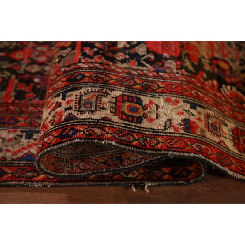 Bidjar Persian Antique Runner Rug Hand-Knotted Wool Carpet - 3'6"x 14'7"