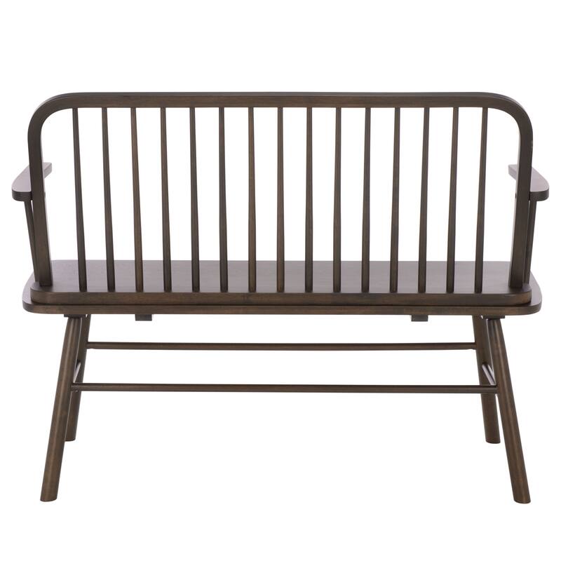 SAFAVIEH Tella Farmhouse Solid Wood Spindle Bench - 35"W x 19"D x 47"H