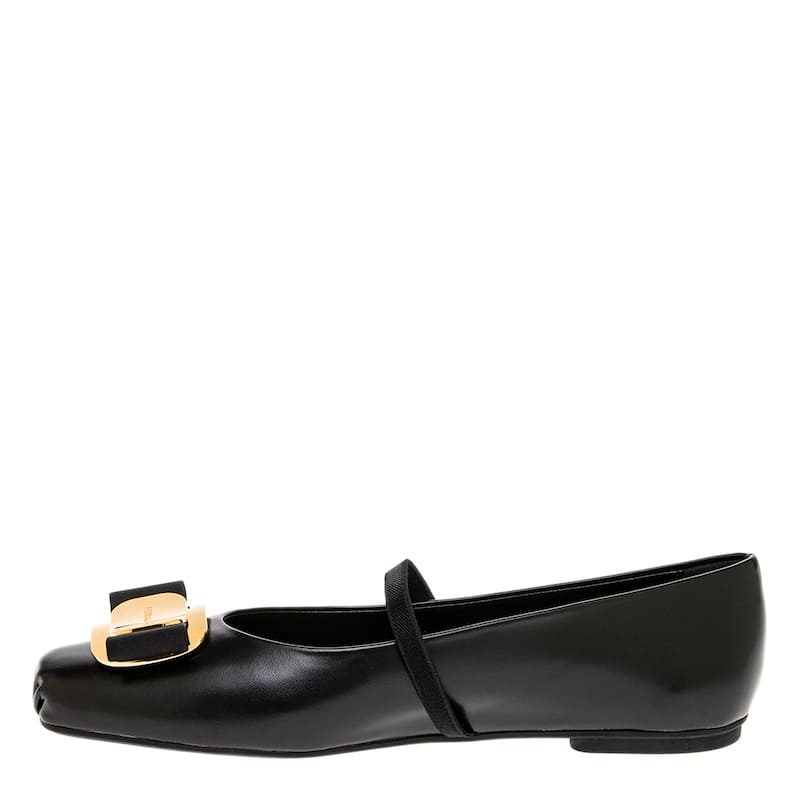 Ferragamo New Vara Plate Ballet Flats
