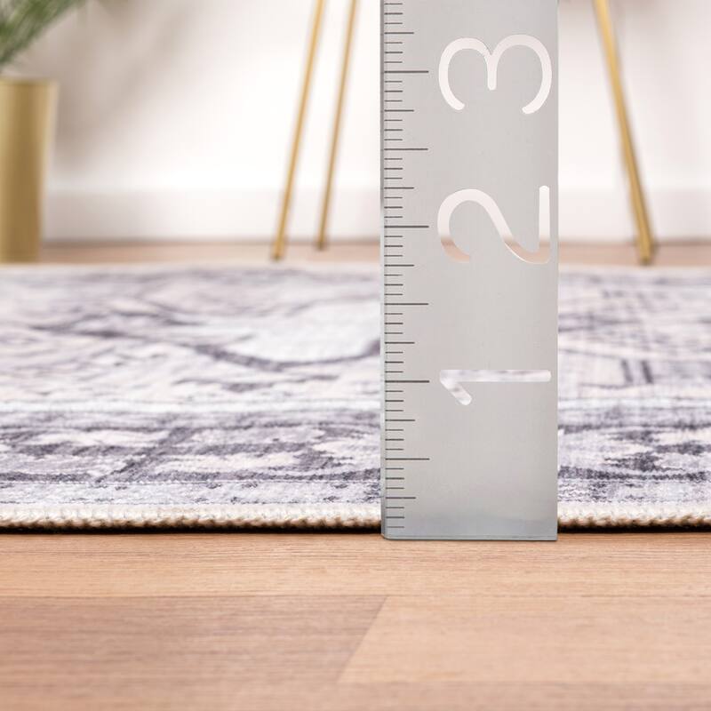 Abani Rugs Molana Collection MOL180A Vintage Grey Cream Area Rug