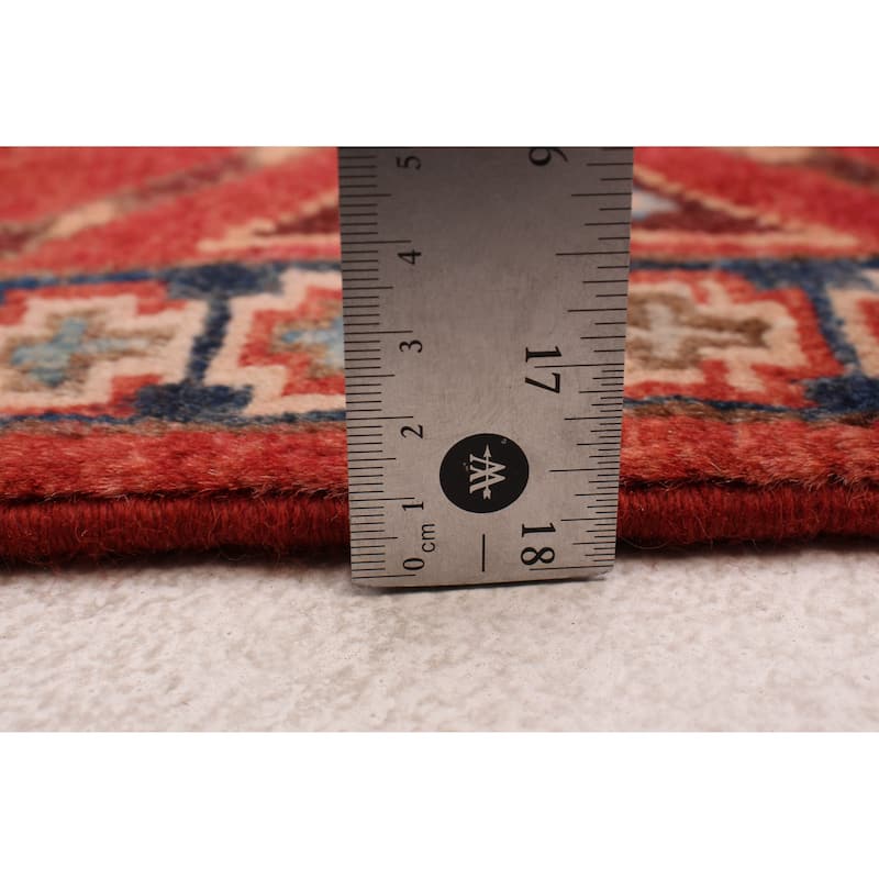 ECARPETGALLERY Hand-knotted Uzbek Ghazni Red Wool Rug - 4'10 x 6'5