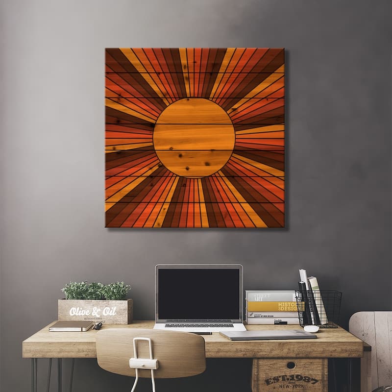 Golden Sunshine State Print On Wood by Circa 78 Designs - Multi-Color