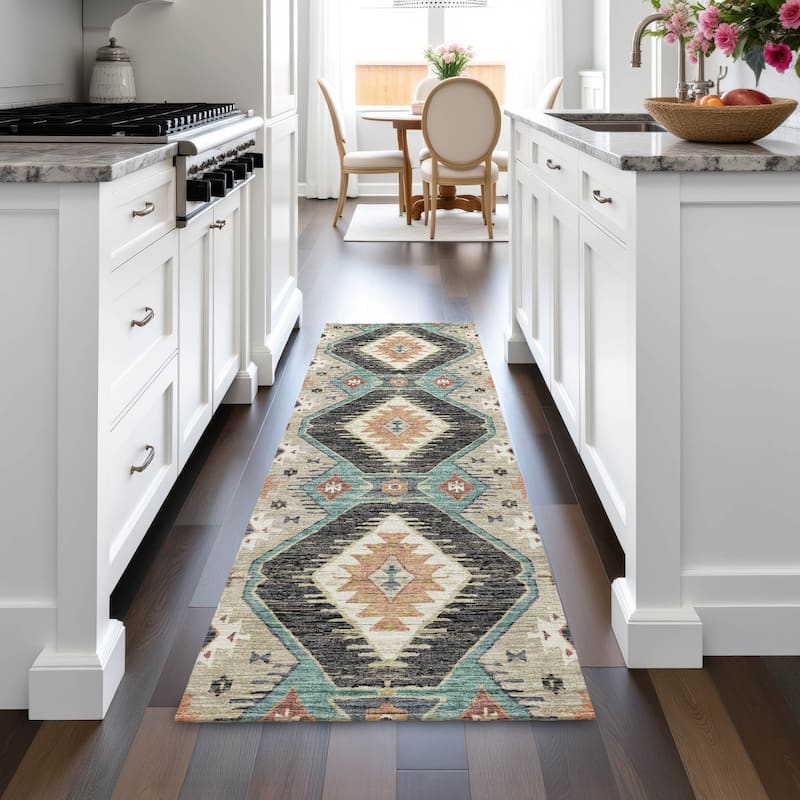 Machine Washable Indoor/Outdoor Southwest Global Chantille Rug