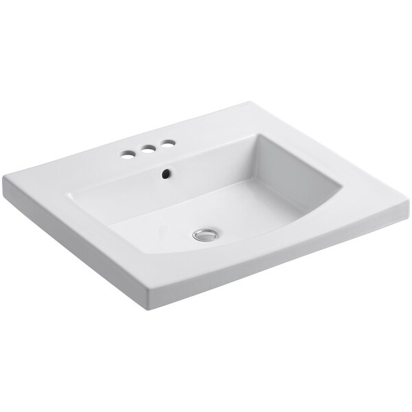Kohler K-2956-4 Persuade 25-1/4" Drop In Bathroom Sink with 3 Hole Drilled and Overflow