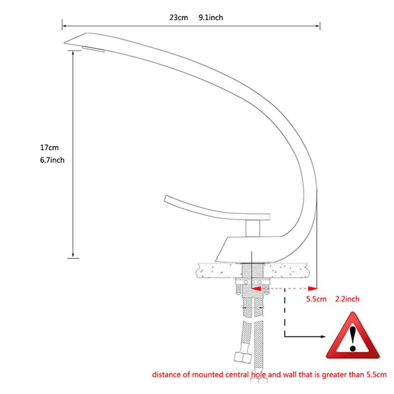 Nickel Single Hole Arch Bathroom Sink Vessel Faucet